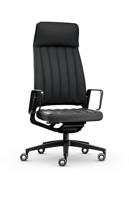 VINTAGEis5 32V4 - Seduta girevole, 
schienale alto, sedile comfort,
poggiatesta integrato
imbottitura management